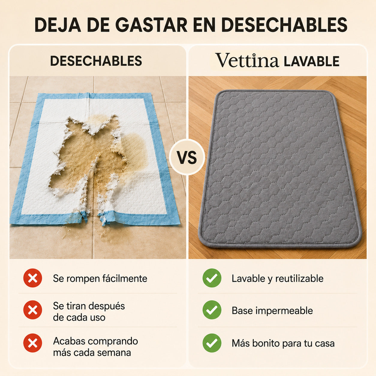 Empapador Lavable para Perros Vettina™